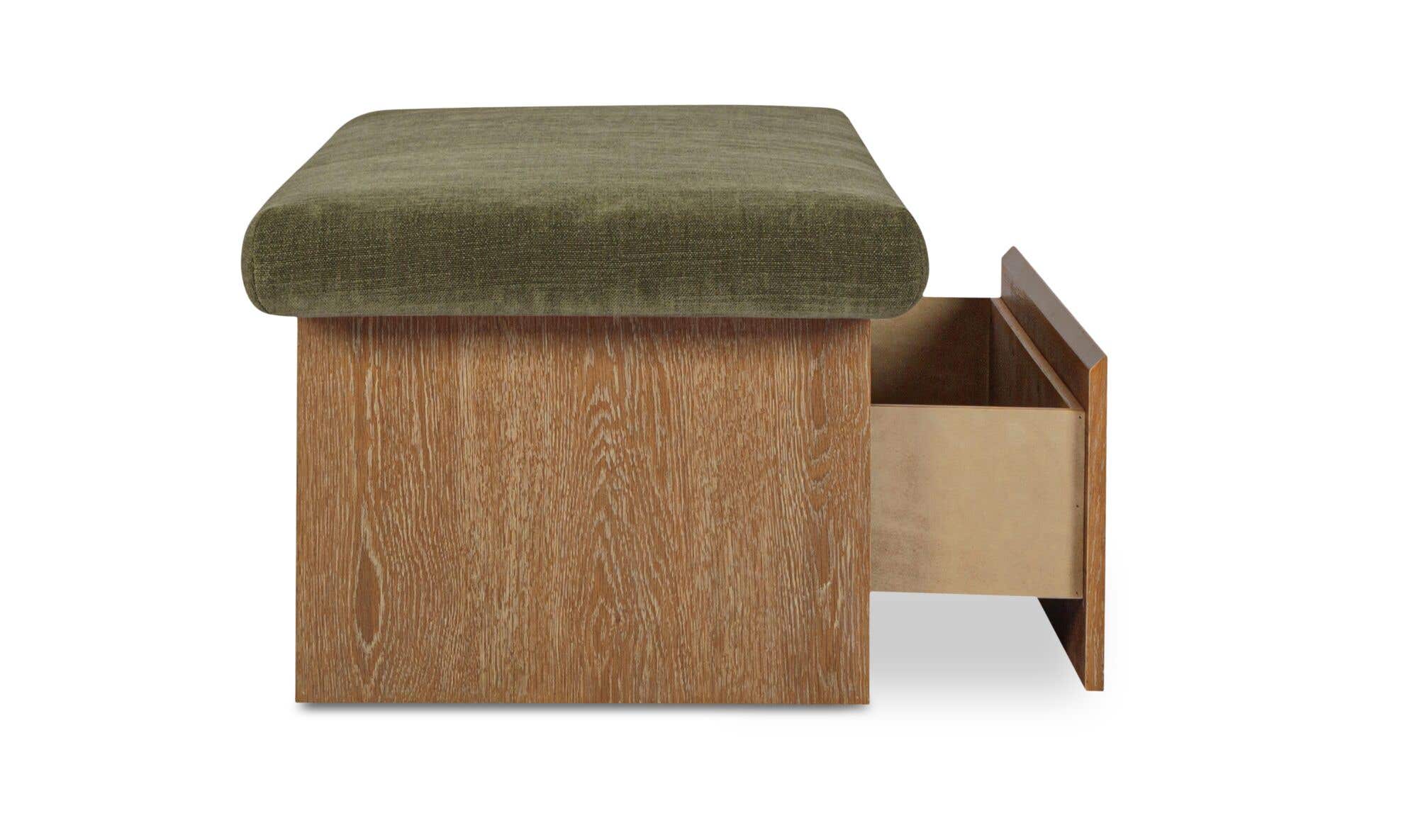 Gemma Storage Bench Dark Green by Moe's Home Collection - view 8
