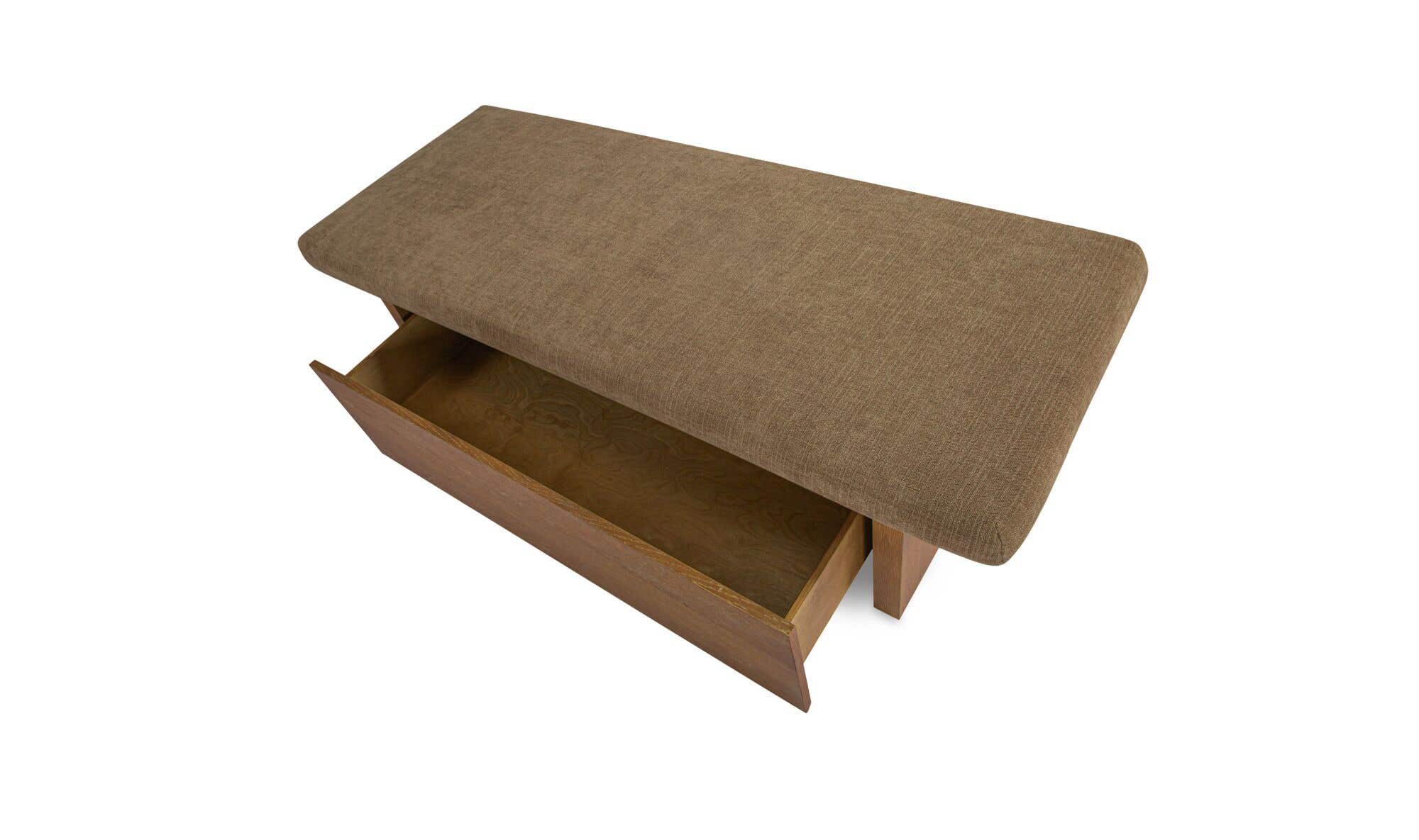 Gemma Storage Bench Taupe by Moe's Home Collection - view 7