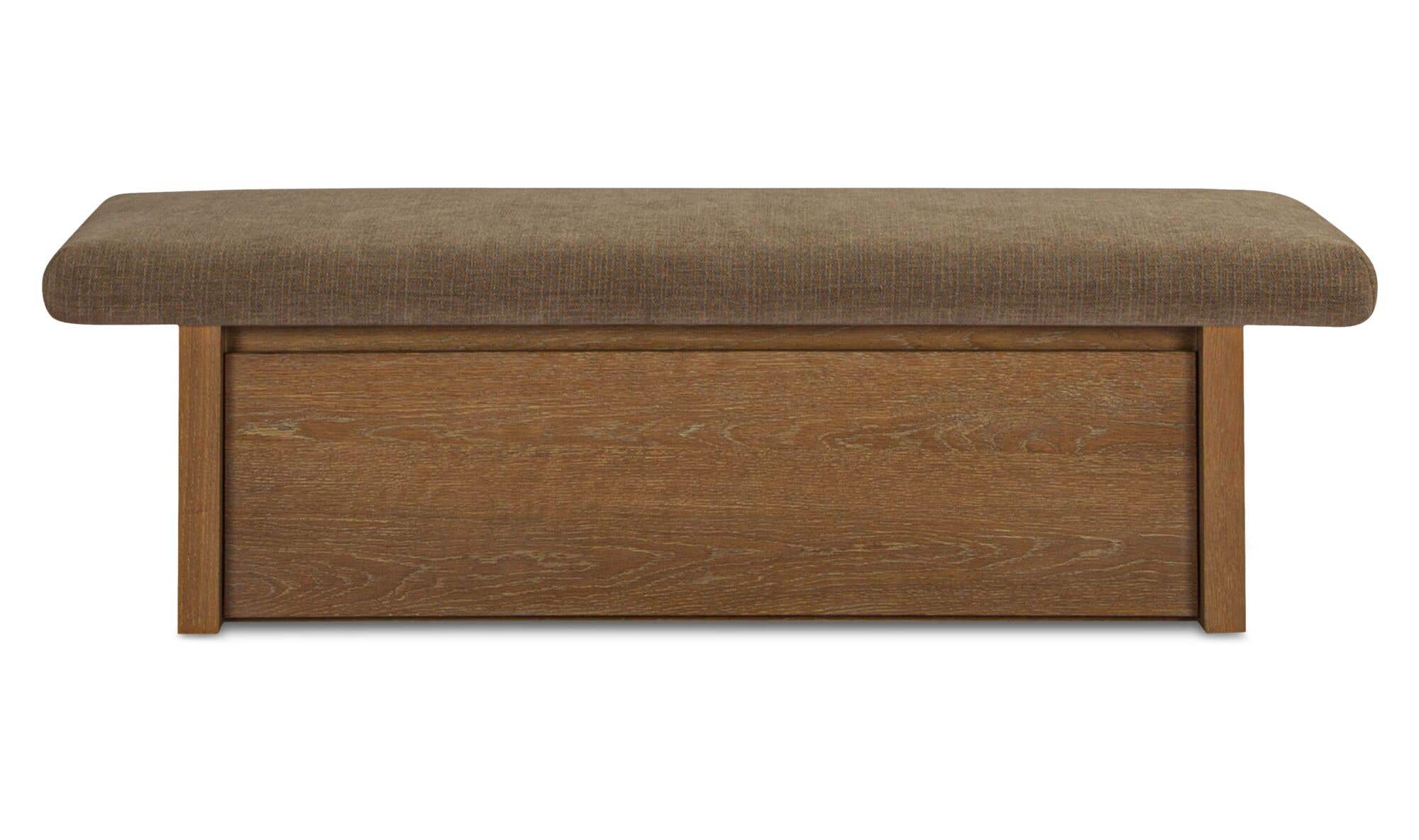 Gemma Storage Bench Taupe by Moe's Home Collection - view 4