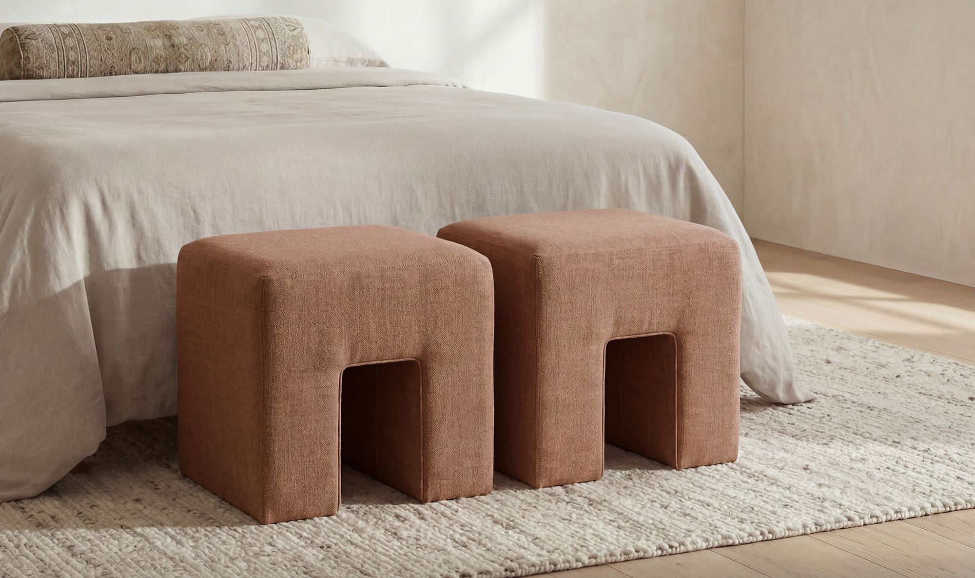 Aidy Stool Washed Pink by Moe's Home Collection - view 6