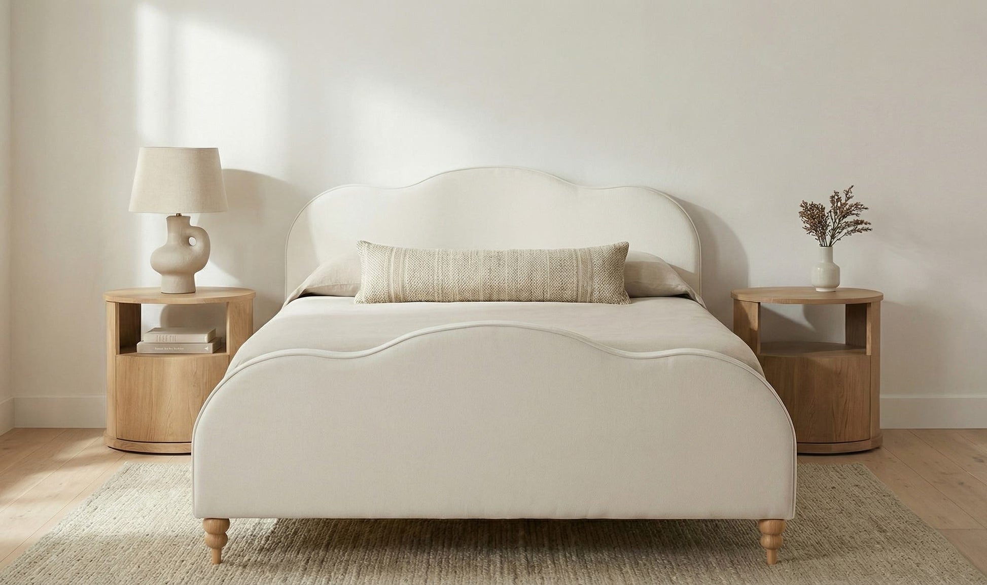 Jacqueline King Bed Cream by Moe's Home Collection - view 4
