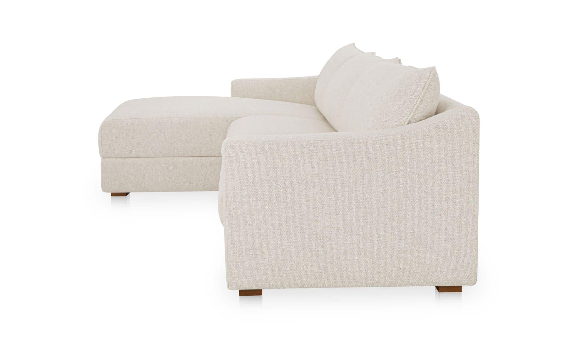 Farrow Sectional Flecked Oat Left by Moe's Home Collection - view 6