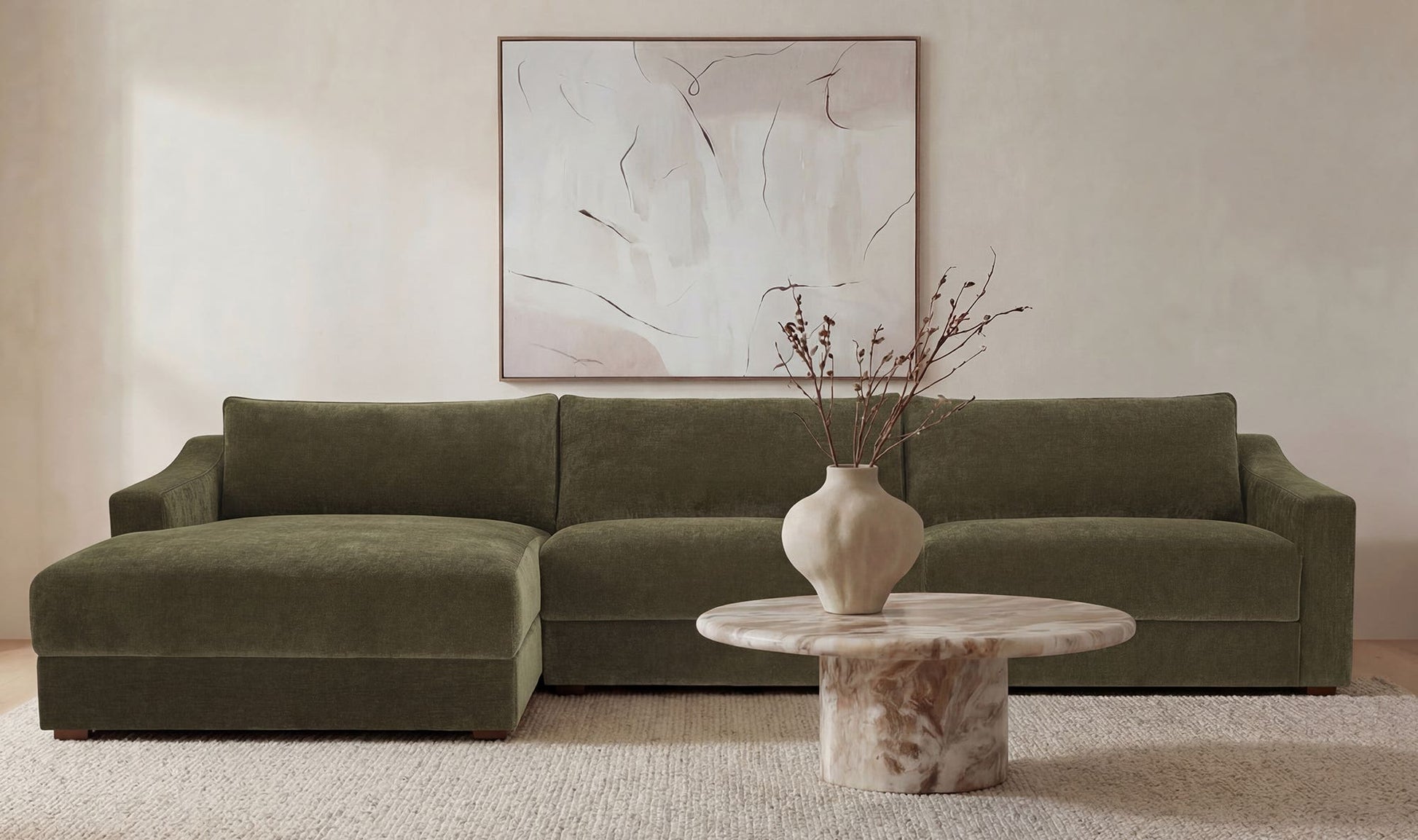Farrow Sectional Cedar Green Left by Moe's Home Collection - view 5