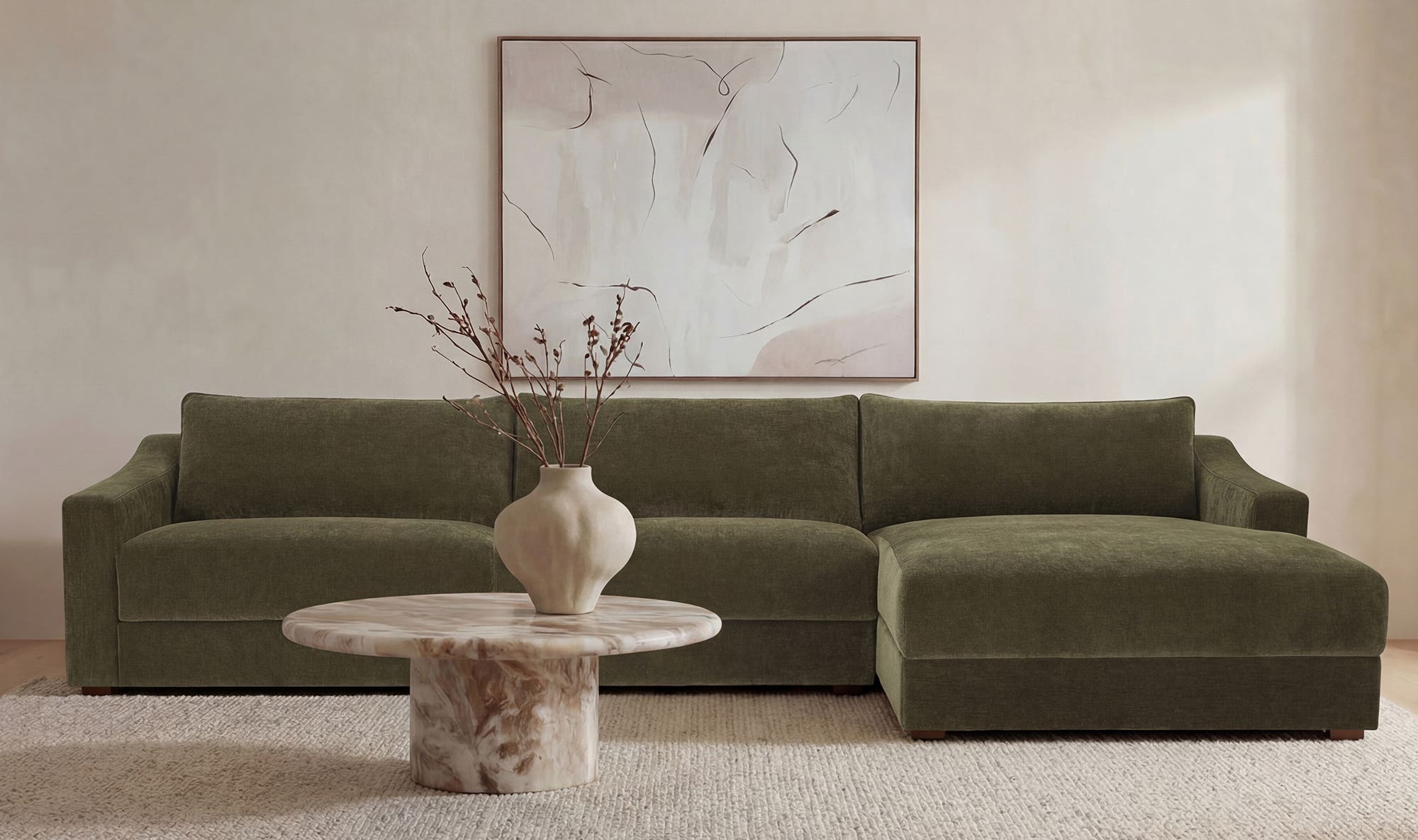 Farrow Sectional Cedar Green Right by Moe's Home Collection - view 5