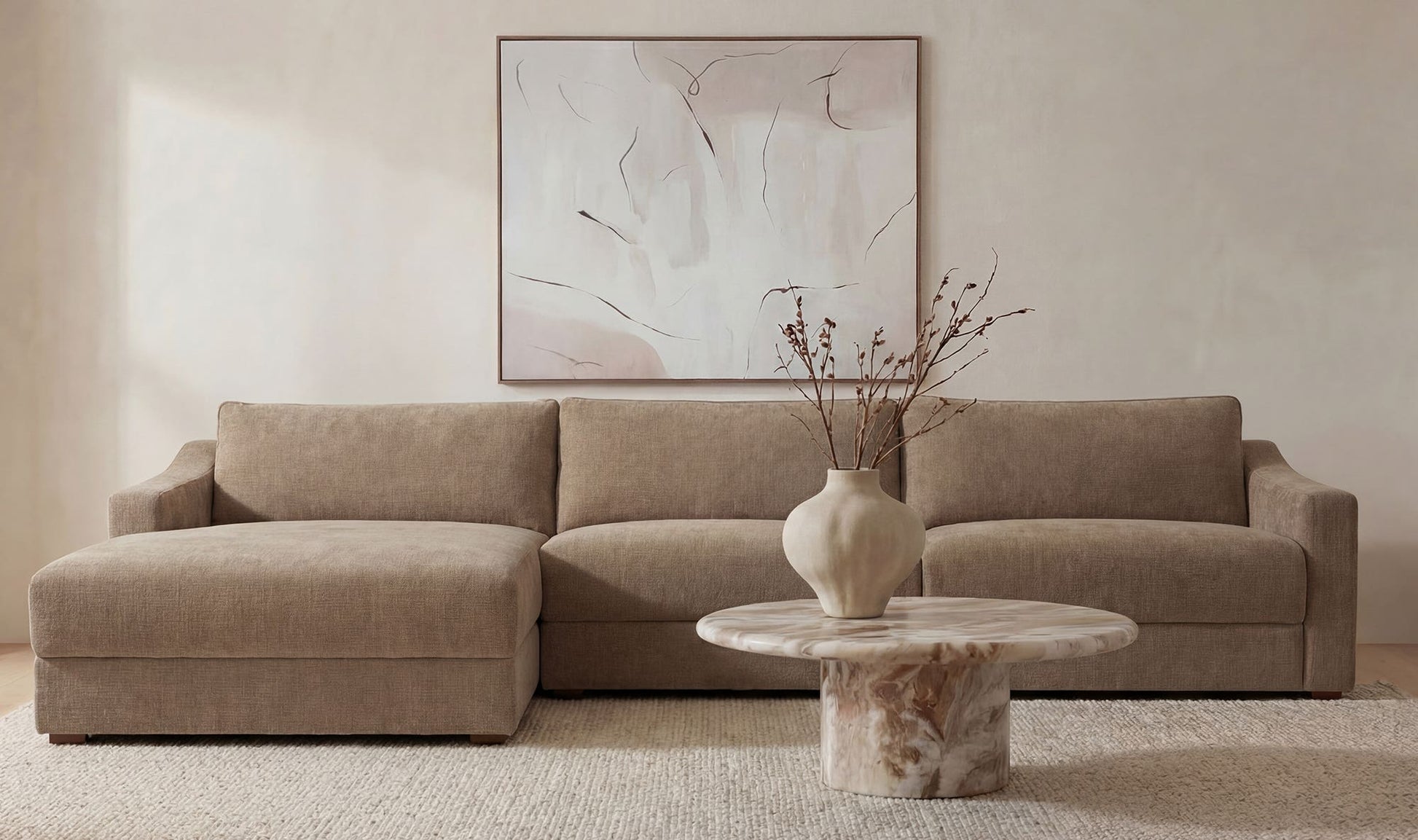 Farrow Sectional Taupe Left by Moe's Home Collection - view 4