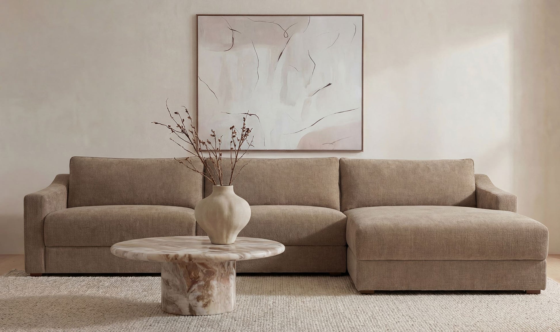 Farrow Sectional Taupe Right by Moe's Home Collection - view 4