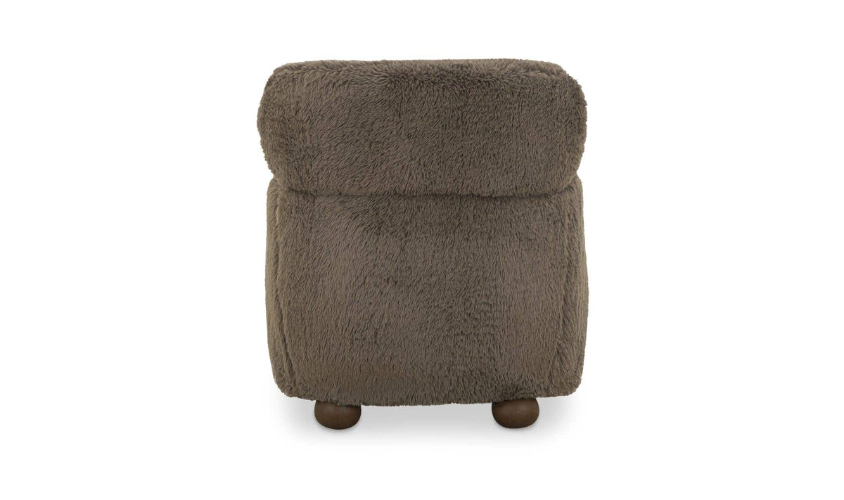 Wales Accent Chair Light Brown Faux Fur by Moe's Home Collection - view 6