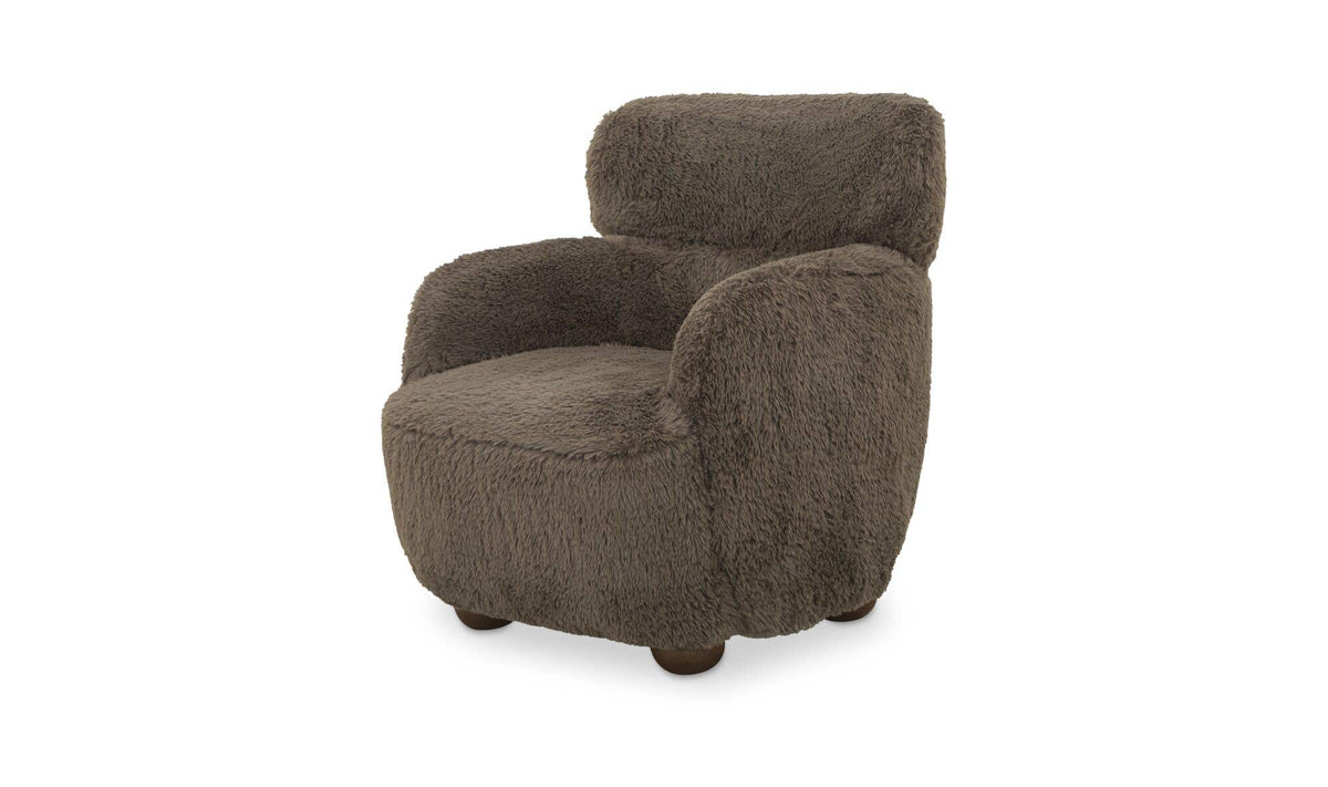 Wales Accent Chair Light Brown Faux Fur by Moe's Home Collection - view 4