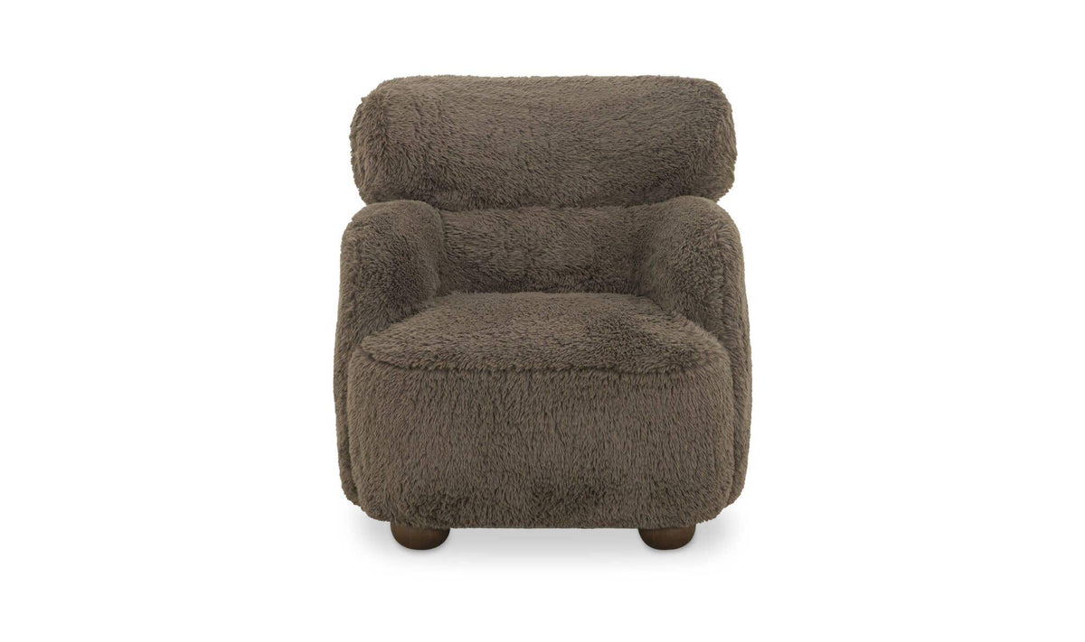 Wales Accent Chair Light Brown Faux Fur by Moe's Home Collection - view 2