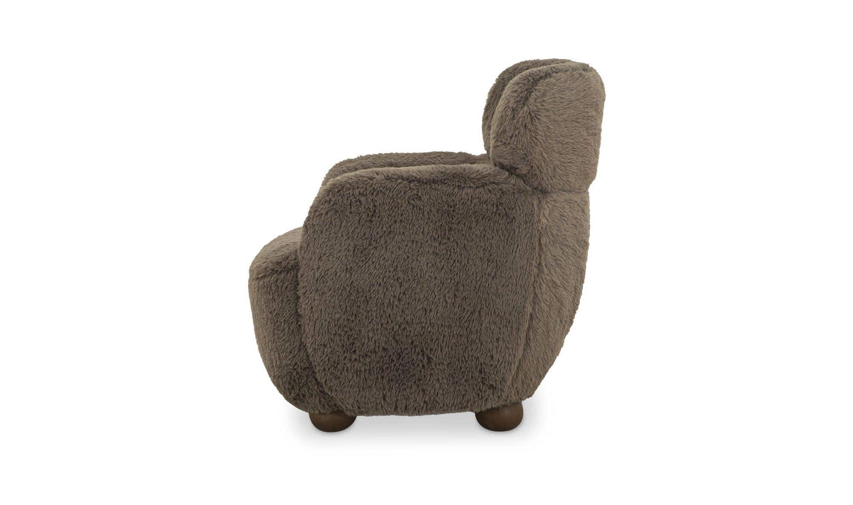 Wales Accent Chair Light Brown Faux Fur by Moe's Home Collection - view 5