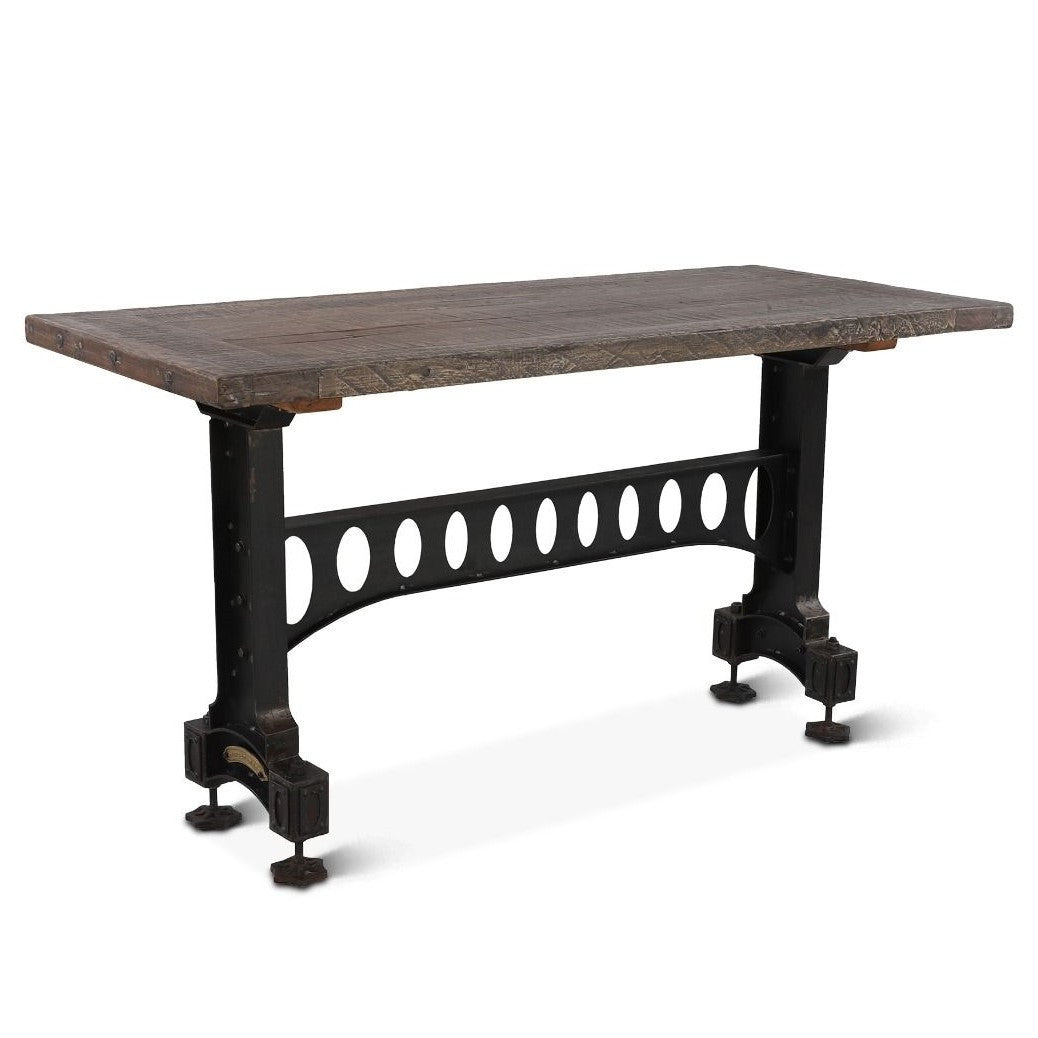 Industrial Barn Iron and Reclaimed Wood Counter Table 68"