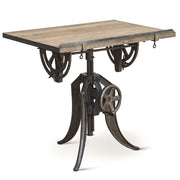 French Industrial Crank Architect Drafting Table 35"