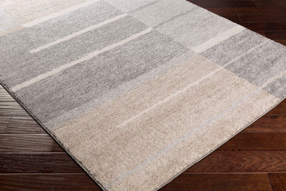 Fowler Gray/Taupe Machine Woven Rug - corner