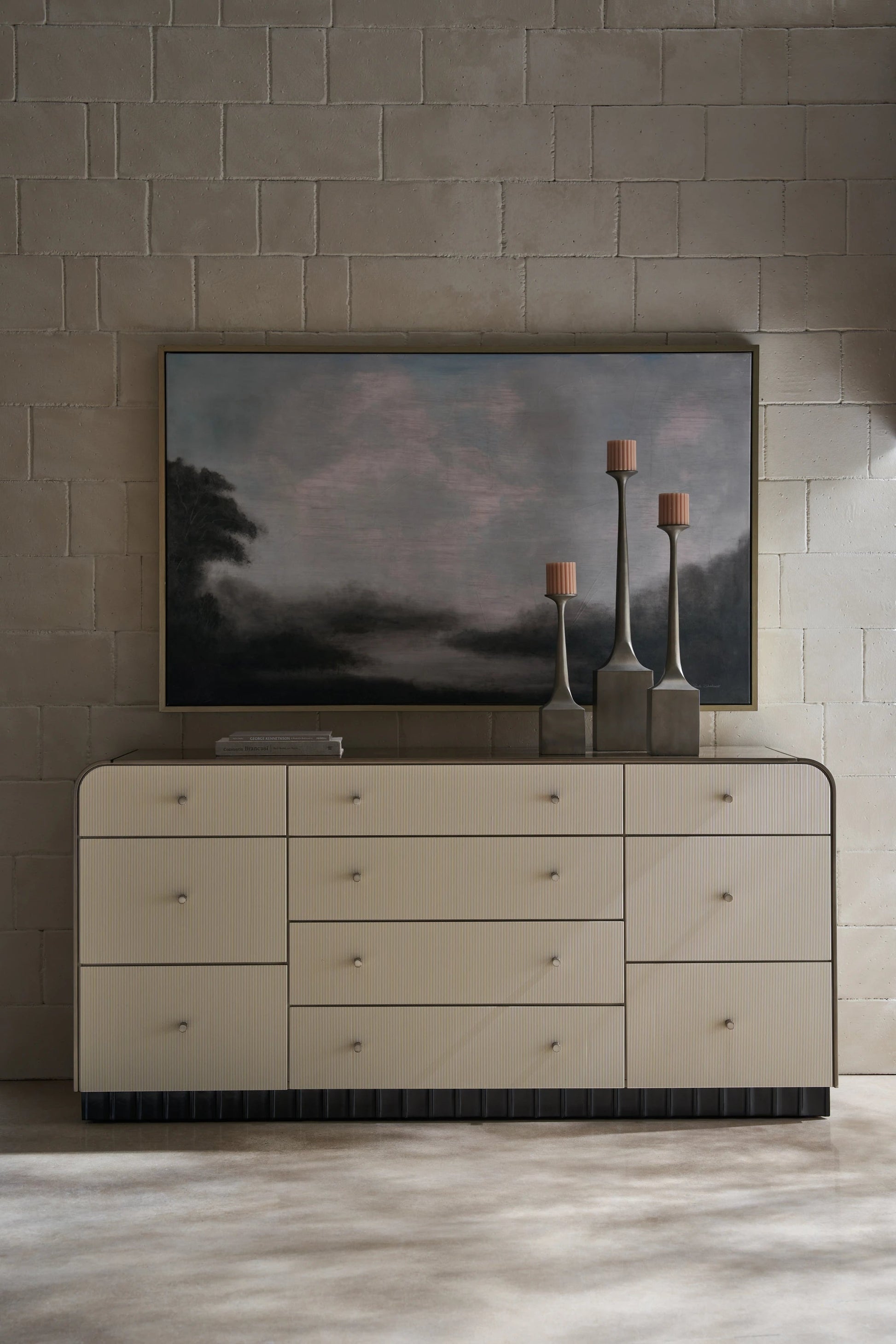 Circadian Brushed Whisper of Gold Paint Dresser 72" by Caracole - view 3