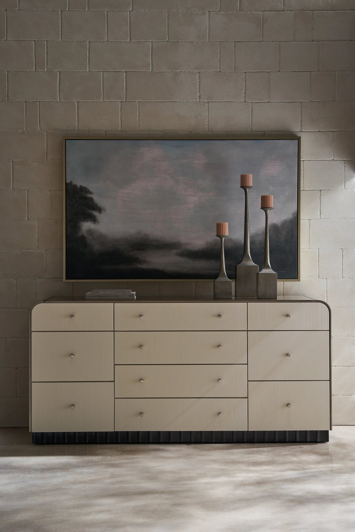 Circadian Brushed Whisper of Gold Paint Dresser 72" by Caracole - view 3