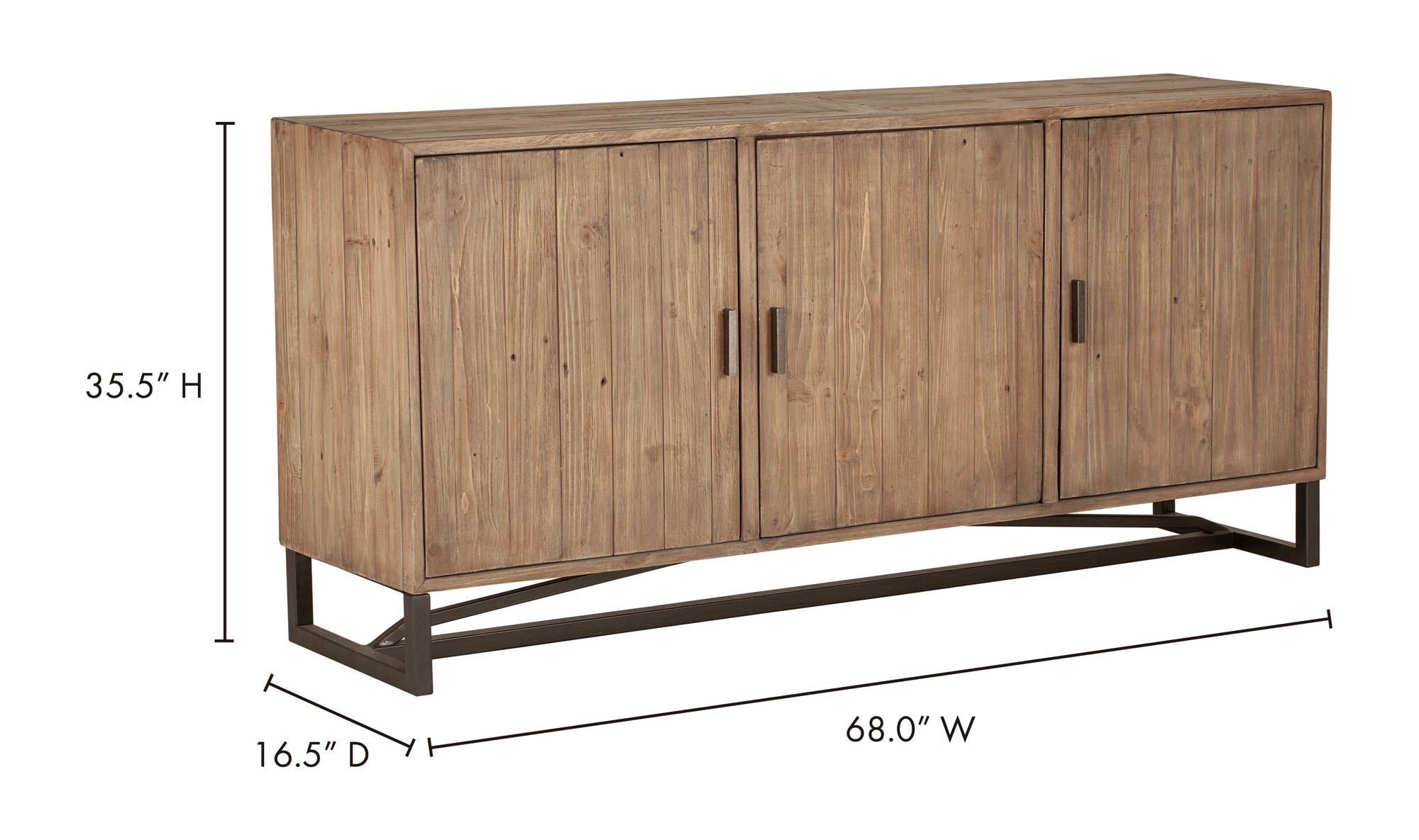 Sierra Sideboard Natural by Moe's Home Collection - view 16
