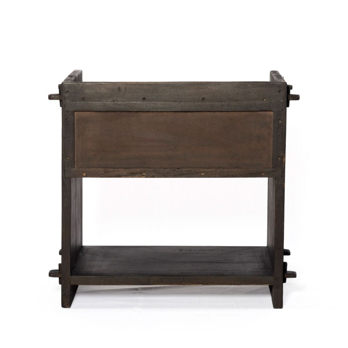 Mayan Carved Reclaimed Wood 1 Drawer Nightstand