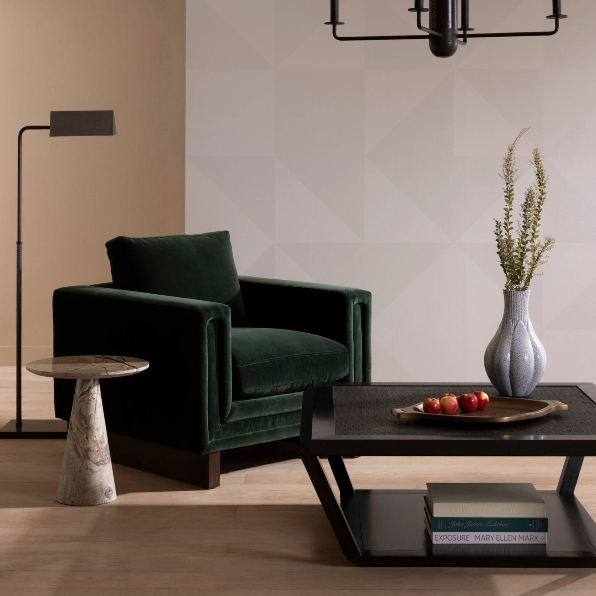 Poppy Swivel Chair Cocoa Performance Velvet