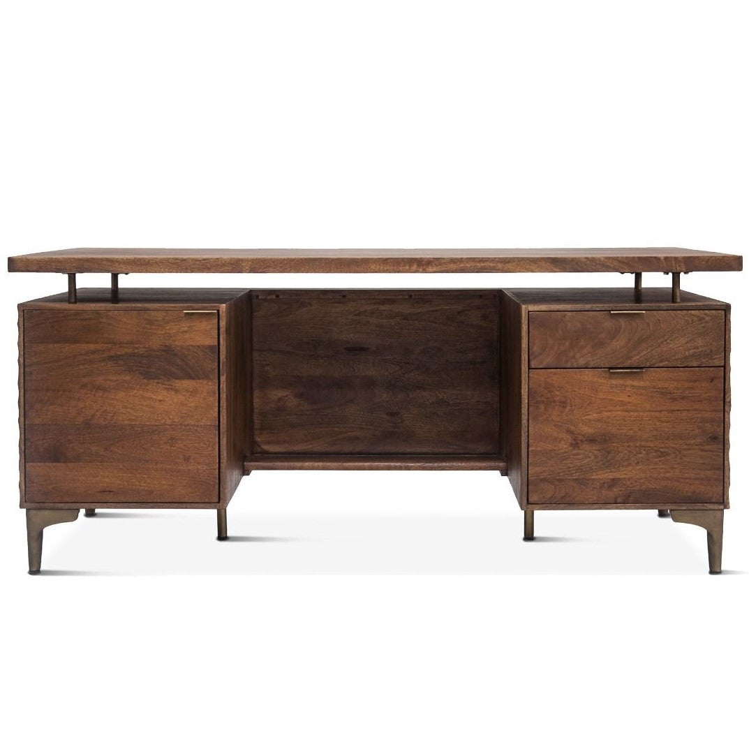 Anna Modern Solid Wood Executive Desk 66"