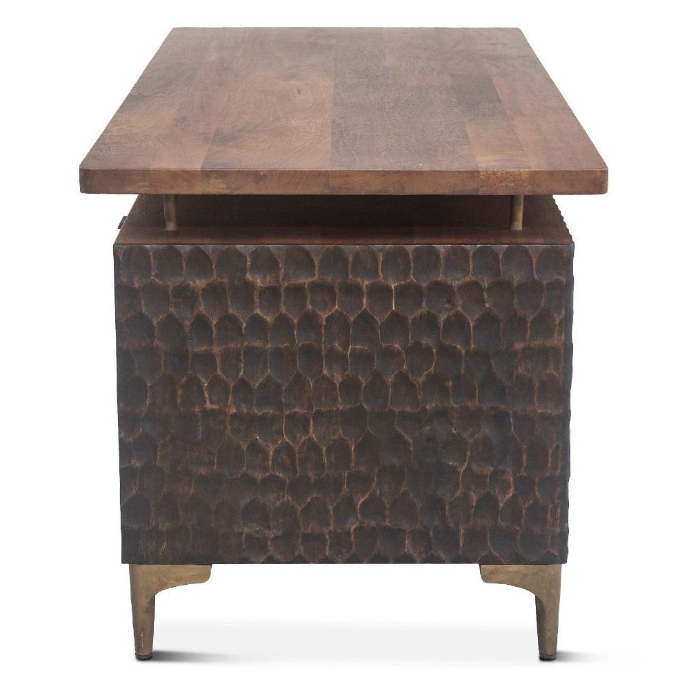 Anna Modern Solid Wood Executive Desk 66"