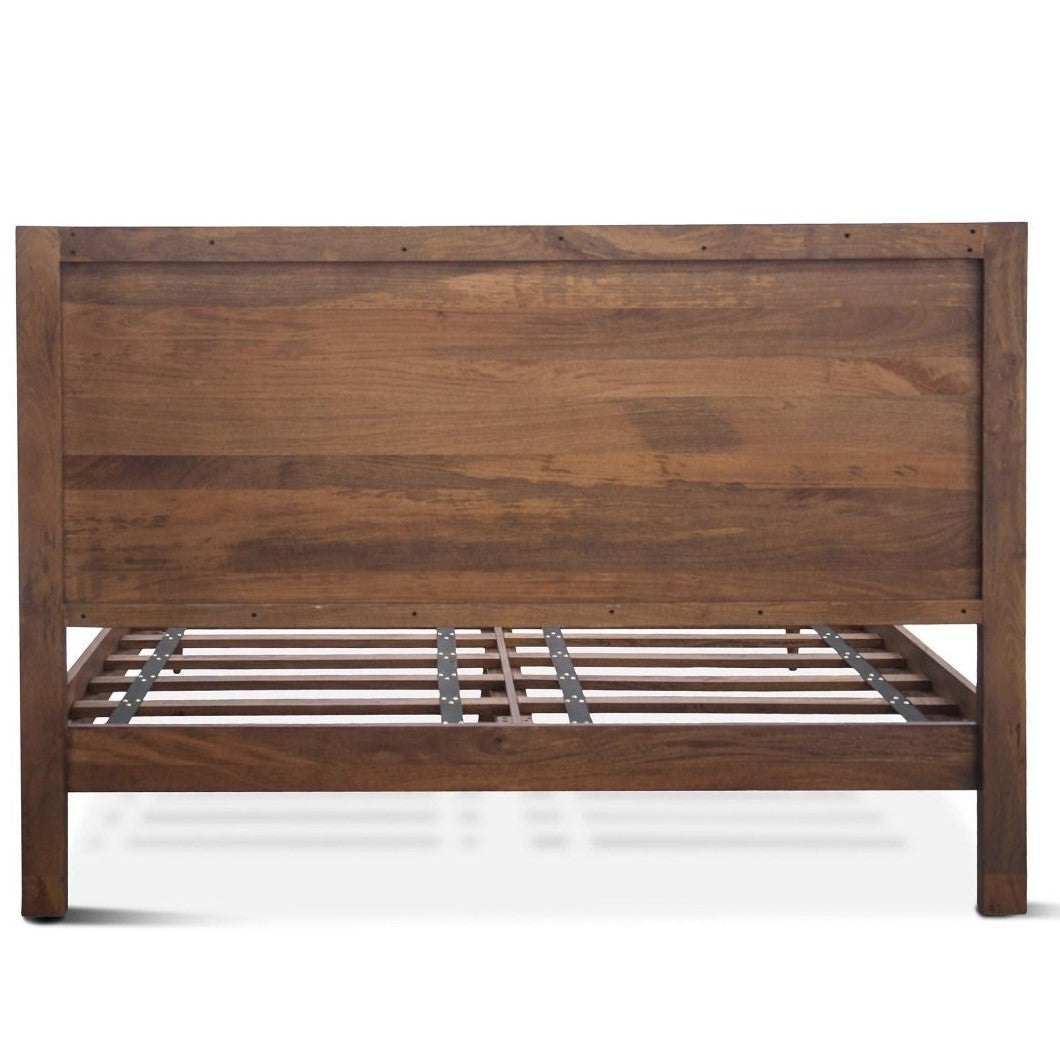 Anna Modern Carved Solid Wood King Bed
