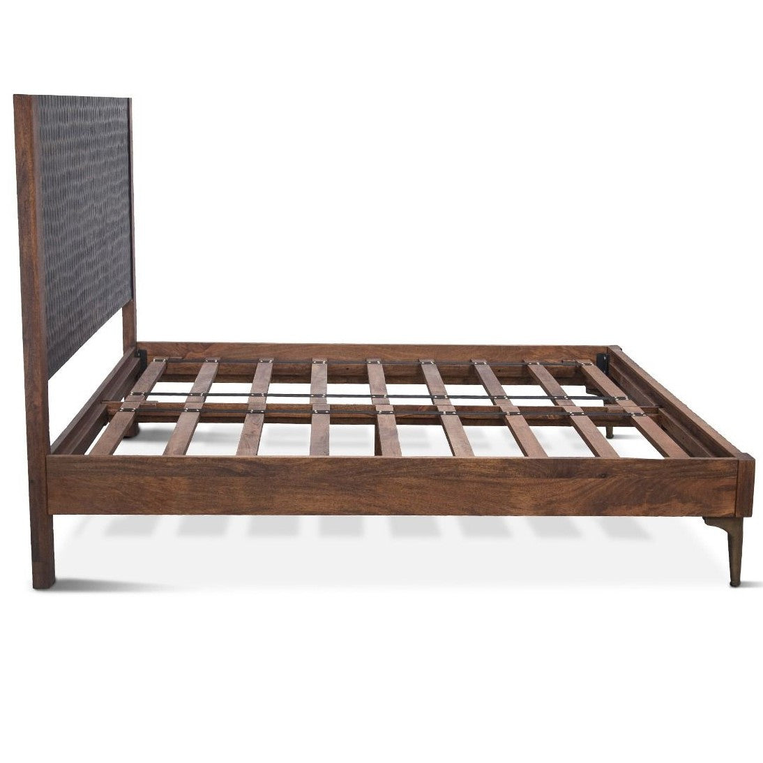 Anna Modern Carved Solid Wood King Bed