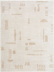 Fossay Shag Beige/Light Beige Machine Woven Rug FSG-2301 - 2' x 2'11"