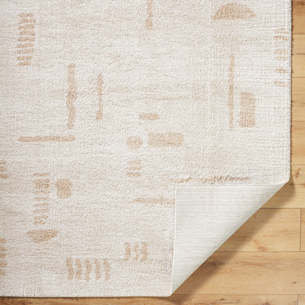 Fossay Shag Beige/Light Beige Machine Woven Rug FSG-2301 - fold