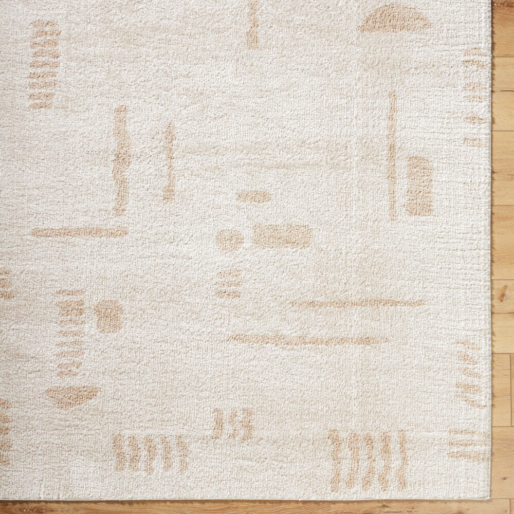 Fossay Shag Beige/Light Beige Machine Woven Rug FSG-2301 - overhead