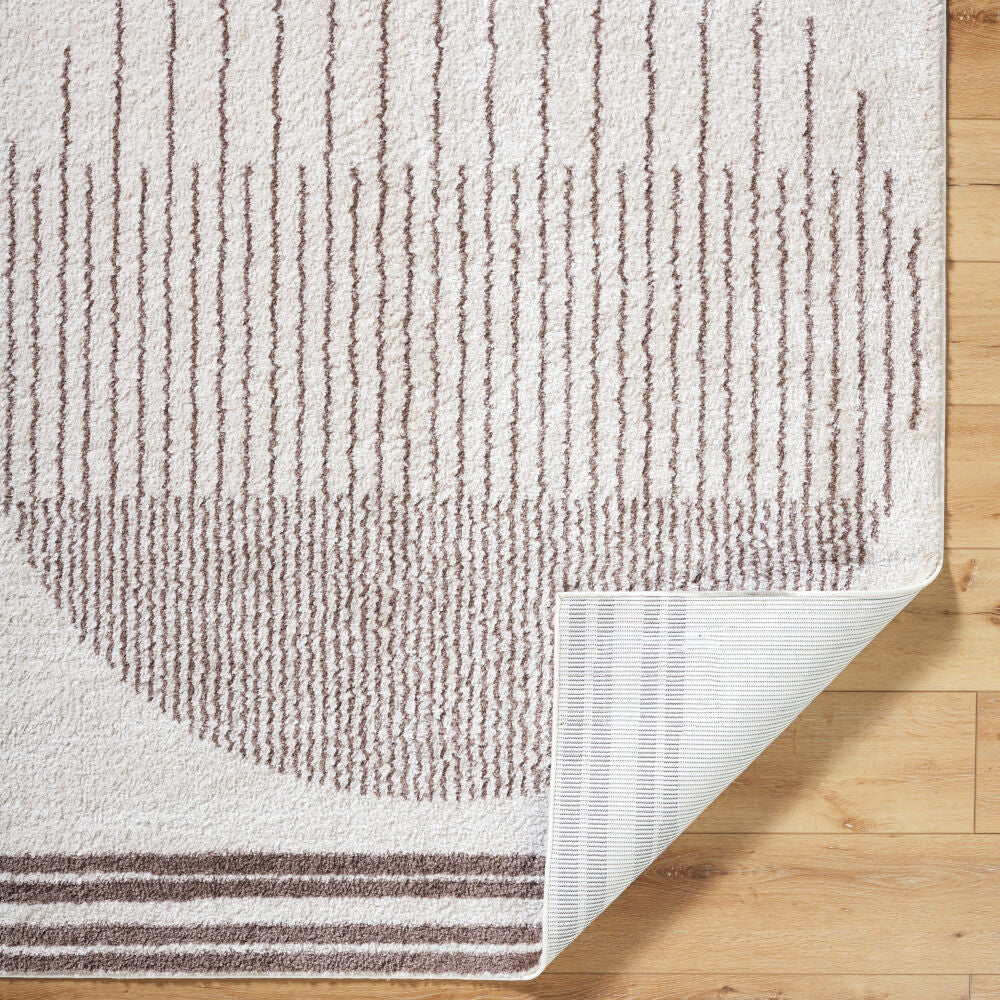 Fossay Shag Dark Brown/Light Beige Machine Woven Rug FSG-2305 - fold