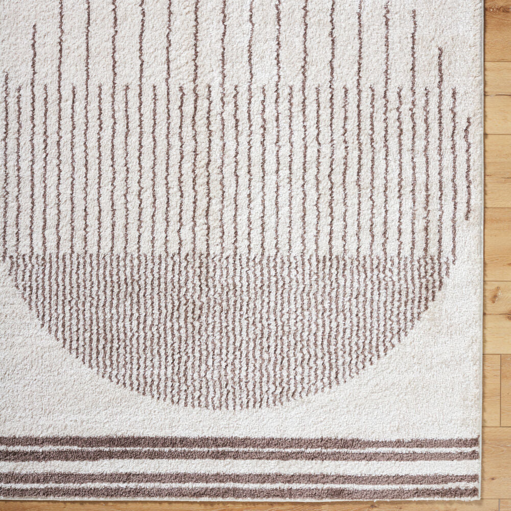 Fossay Shag Dark Brown/Light Beige Machine Woven Rug FSG-2305 - overhead