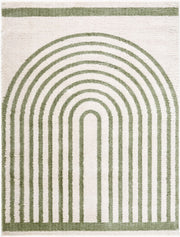 Fossay Shag Grass Green/Light Beige Machine Woven Rug FSG-2312 - 2' x 2'11"