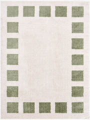 Fossay Shag Grass Green/Light Beige Machine Woven Rug FSG-2315 - 2' x 2'11"