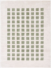 Fossay Shag Grass Green/Light Beige Machine Woven Rug FSG-2320 - 2' x 2'11"