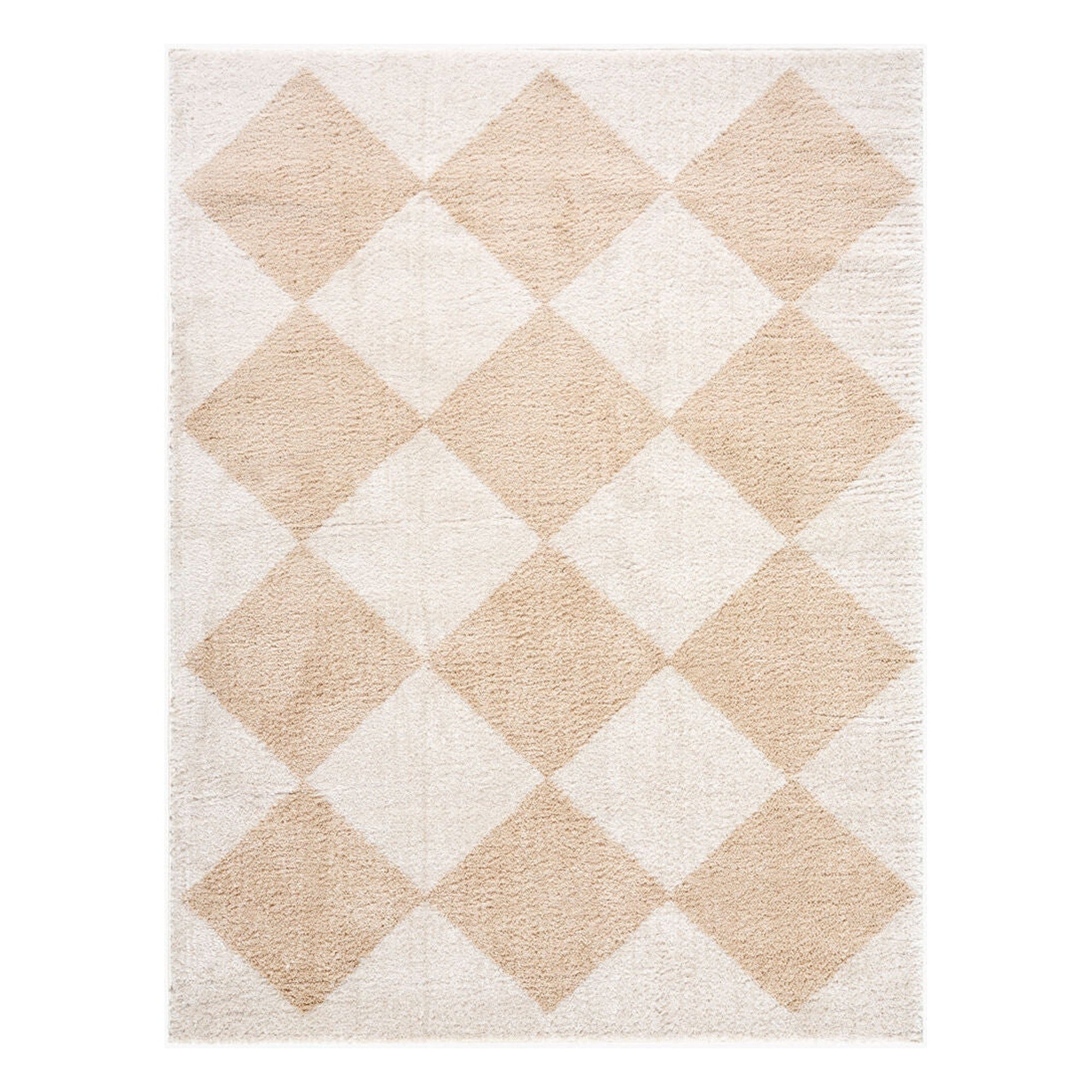 Fossay Shag Beige/Light Beige Machine Woven Rug FSG-2324 - 2' x 2'11"