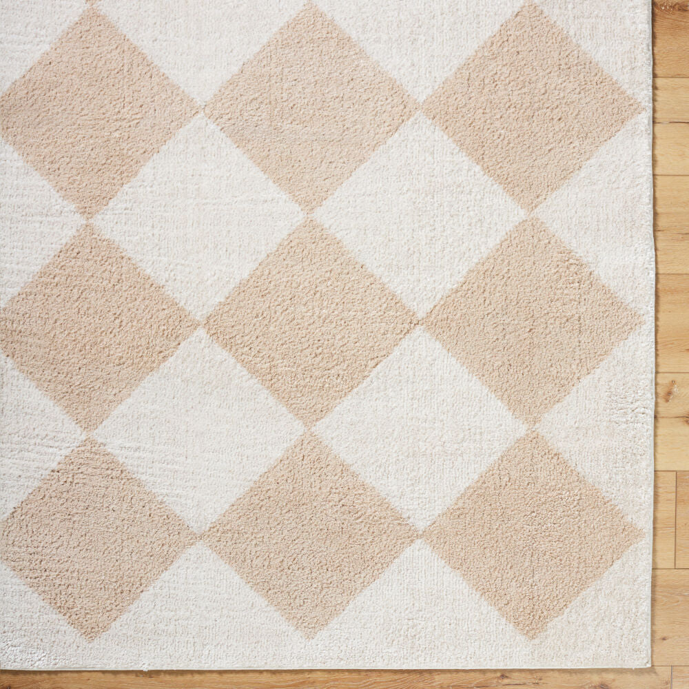 Fossay Shag Beige/Light Beige Machine Woven Rug FSG-2324 - overhead