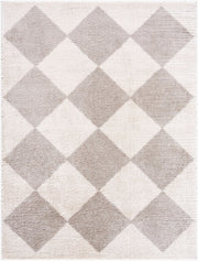 Fossay Shag Light Beige/Medium Gray Machine Woven Rug FSG-2327 - 2' x 2'11"