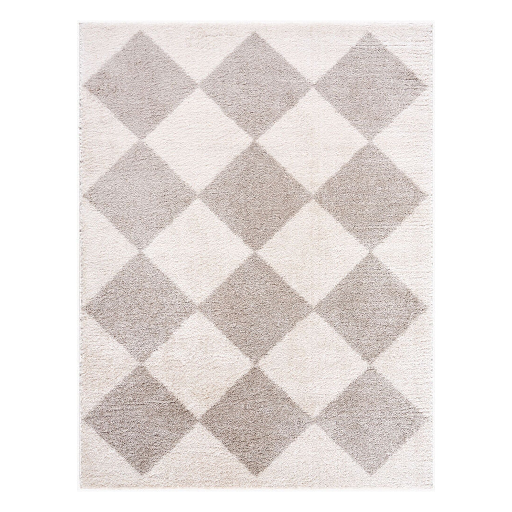 Fossay Shag Light Beige/Medium Gray Machine Woven Rug FSG-2327 - 2' x 2'11"