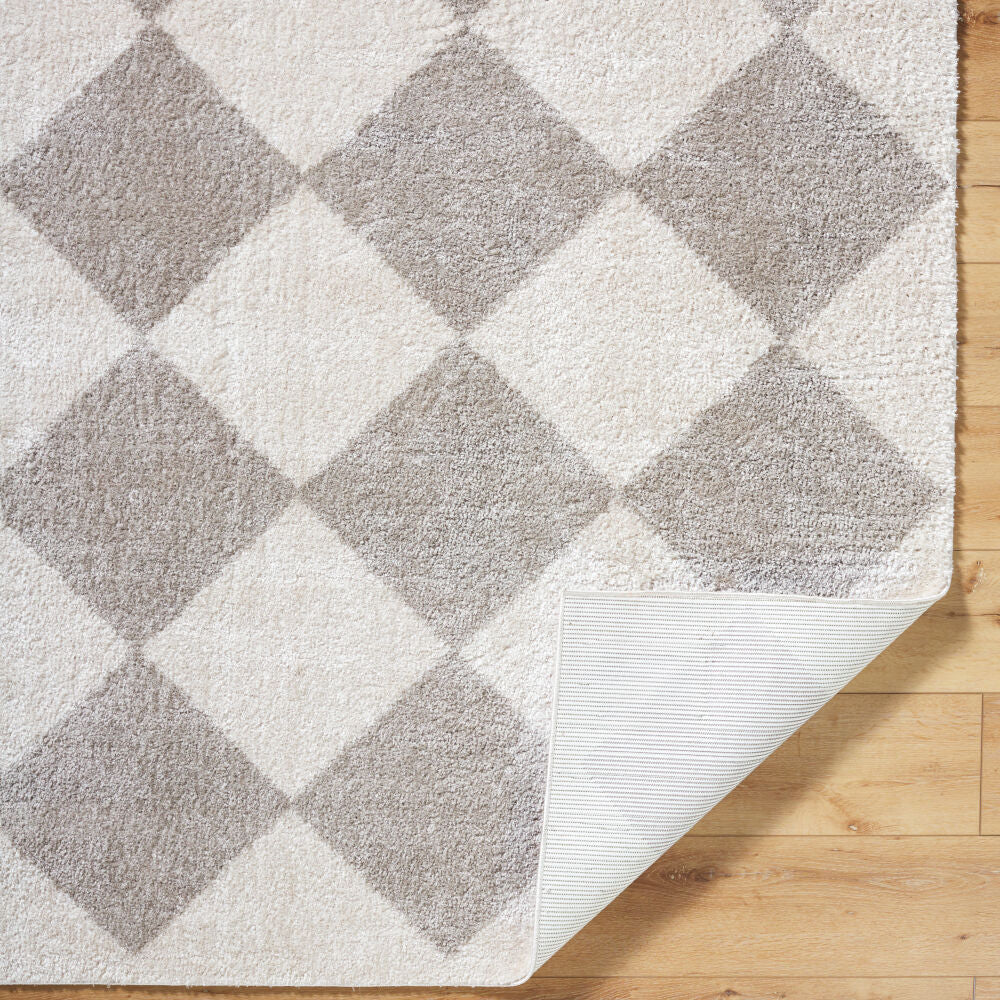 Fossay Shag Light Beige/Medium Gray Machine Woven Rug FSG-2327 - fold