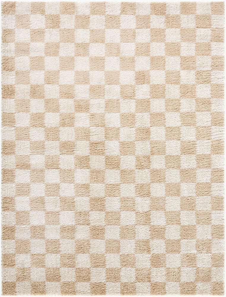 Fossay Shag Beige/Light Beige Machine Woven Rug FSG-2329 - 2' x 2'11"