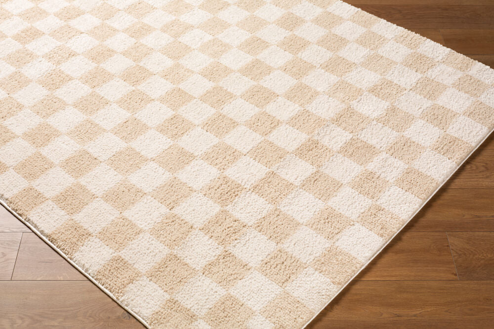 Fossay Shag Beige/Light Beige Machine Woven Rug FSG-2329 - corner