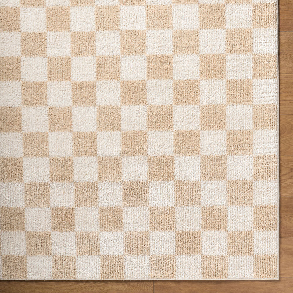 Fossay Shag Beige/Light Beige Machine Woven Rug FSG-2329 - overhead