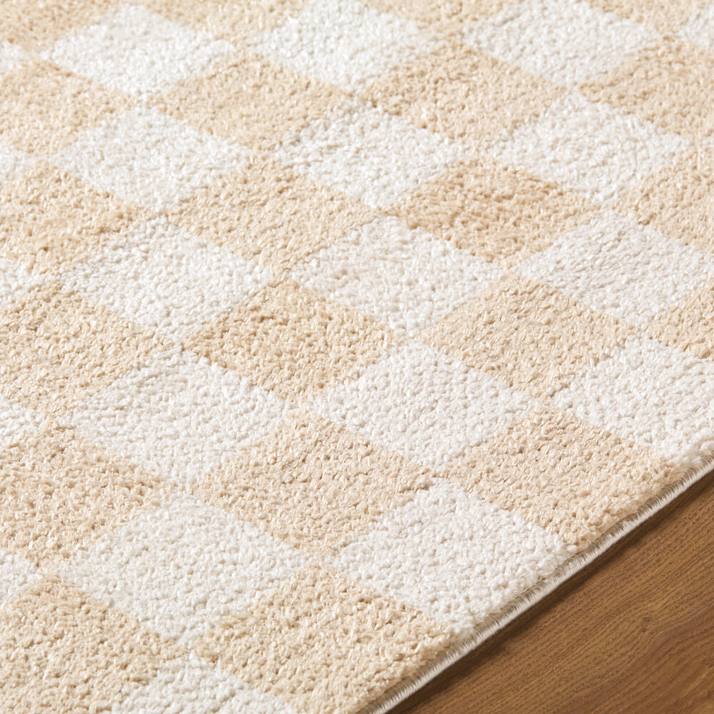 Fossay Shag Beige/Light Beige Machine Woven Rug FSG-2329 - texture