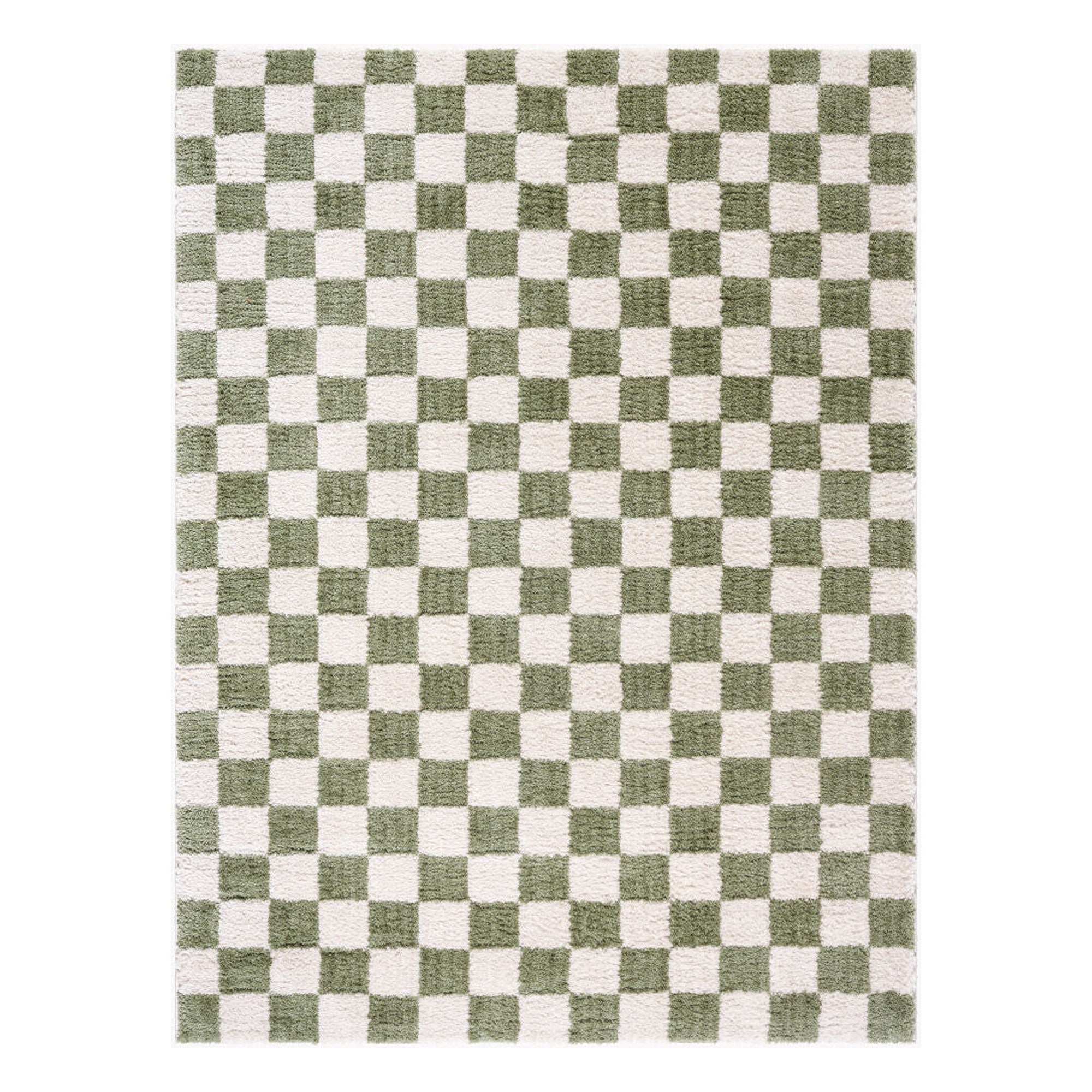 Fossay Shag Grass Green/Light Beige Machine Woven Rug FSG-2330 - 2' x 2'11"