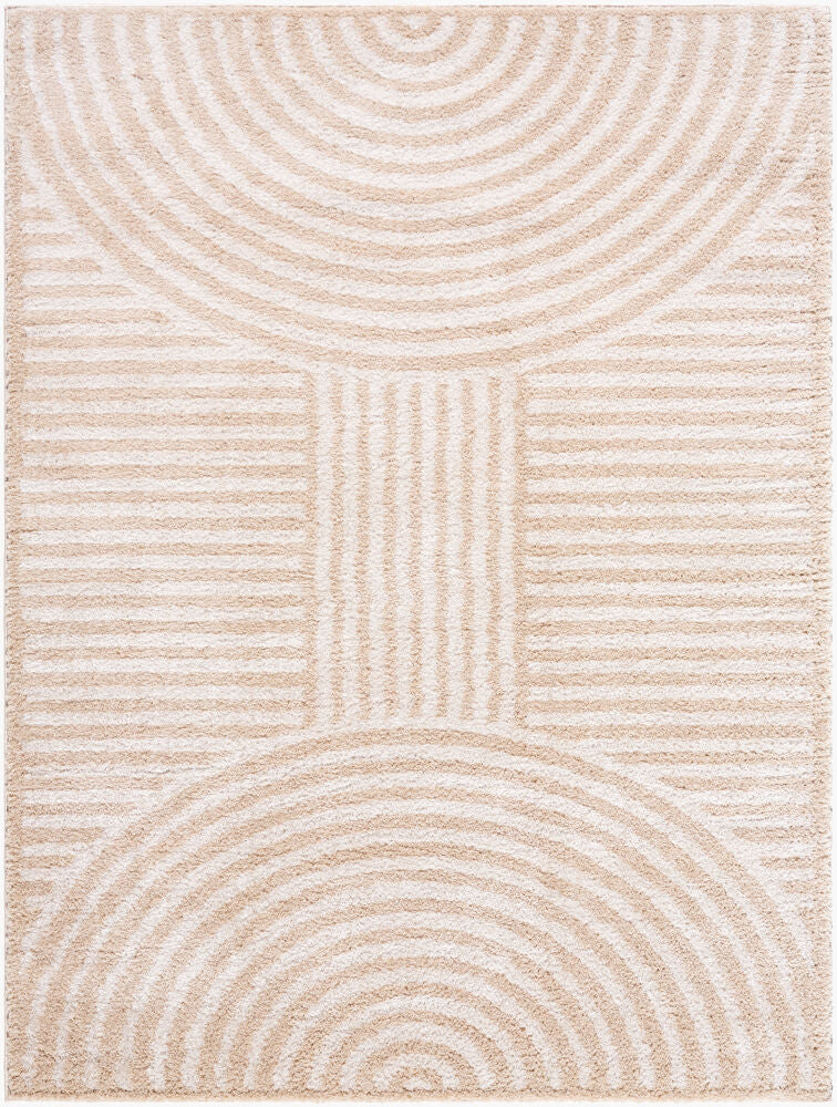 Fossay Shag Beige/Light Beige Machine Woven Rug FSG-2332 - 2' x 2'11"