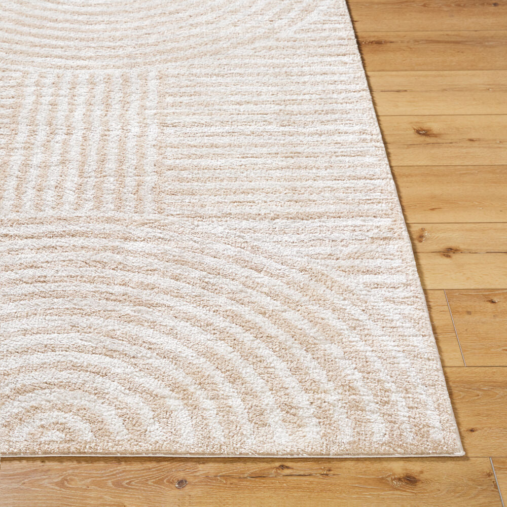 Fossay Shag Beige/Light Beige Machine Woven Rug FSG-2332 - front