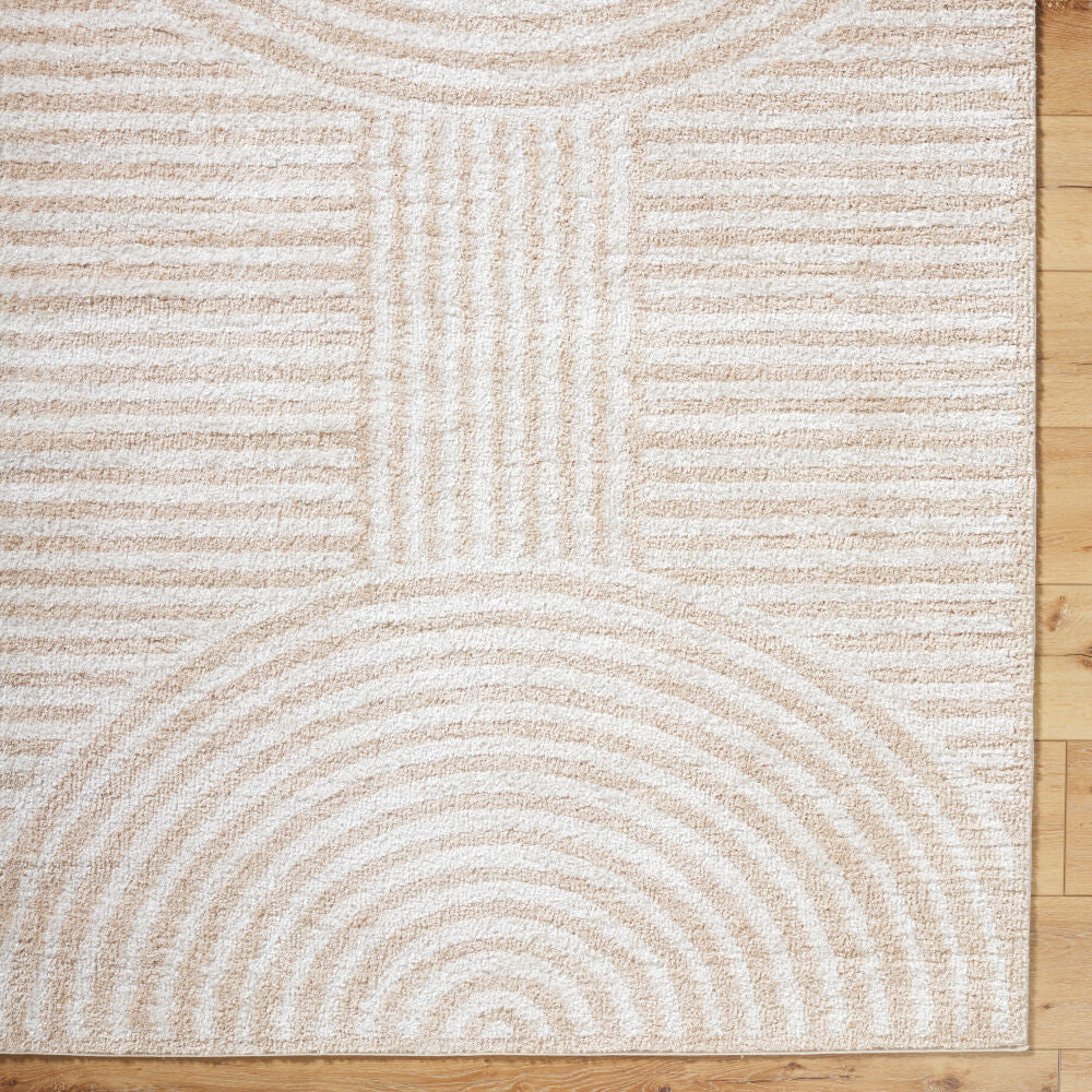 Fossay Shag Beige/Light Beige Machine Woven Rug FSG-2332 - overhead