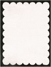 Fossay Shag Black/Cream Machine Woven Rug FSG-2342 - 2' x 2'11"