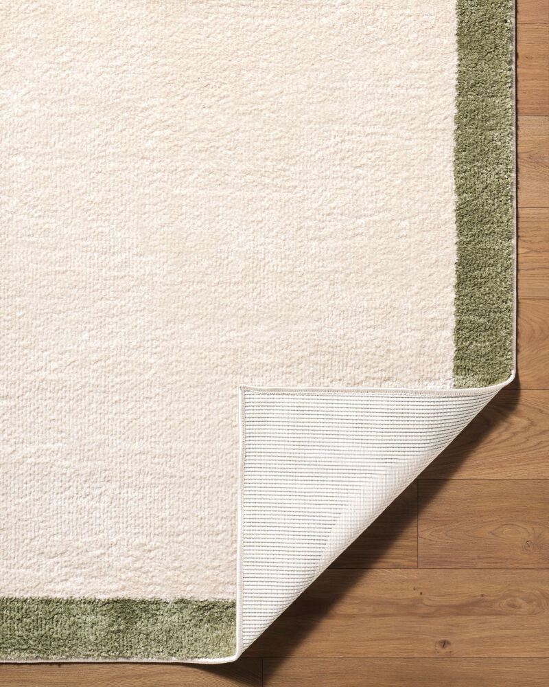 Fossay Shag Cream/Olive Machine Woven Rug FSG-2344 - fold