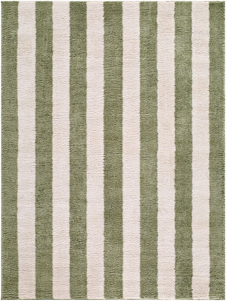 Fossay Shag Cream/Olive Machine Woven Rug FSG-2346 - 2' x 2'11"